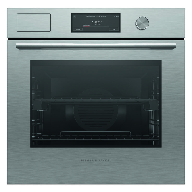 Fisher & Paykel 60cm Contemporary Combi-Steam Oven - Brushed Silver Glass (Series 9)
