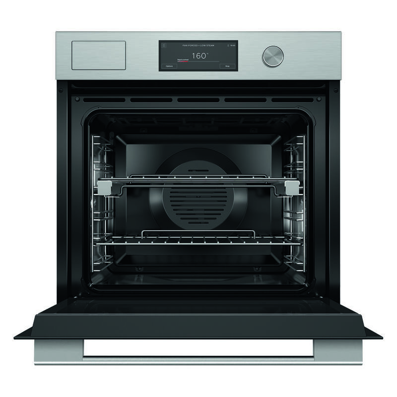 Fisher & Paykel 60cm Contemporary Combi-Steam Oven - Brushed Silver Glass (Series 9) - Image 2