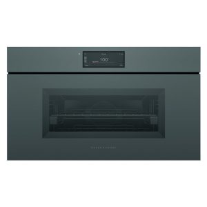 Fisher & Paykel 76cm Minimal Handleless Compact Combi-Steam Oven - Grey Glass (Series 9)