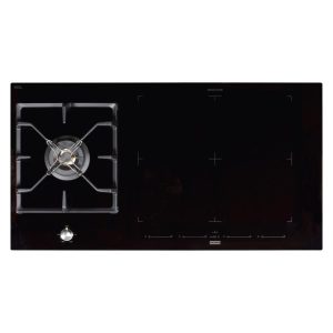 FRANKE 4+1 C/Top Blk Ceramic Glass 4 Zone Induct Gas Wok Burner Ng 96CM