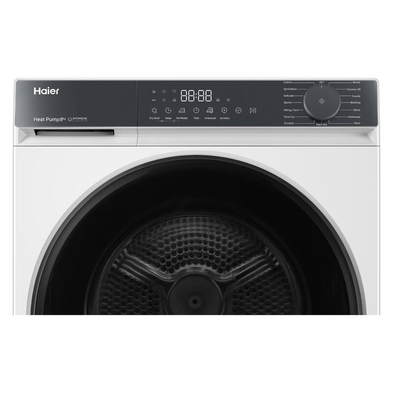 Haier 8kg Heat Pump Condenser Dryer - White (300 Series) - Image 3