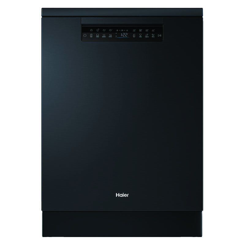 Haier 15 Place Setting Smart Freestanding Dishwasher - Black (600 Series)