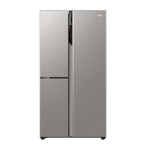Haier 574L Side-by-Side Fridge Freezer - Satina