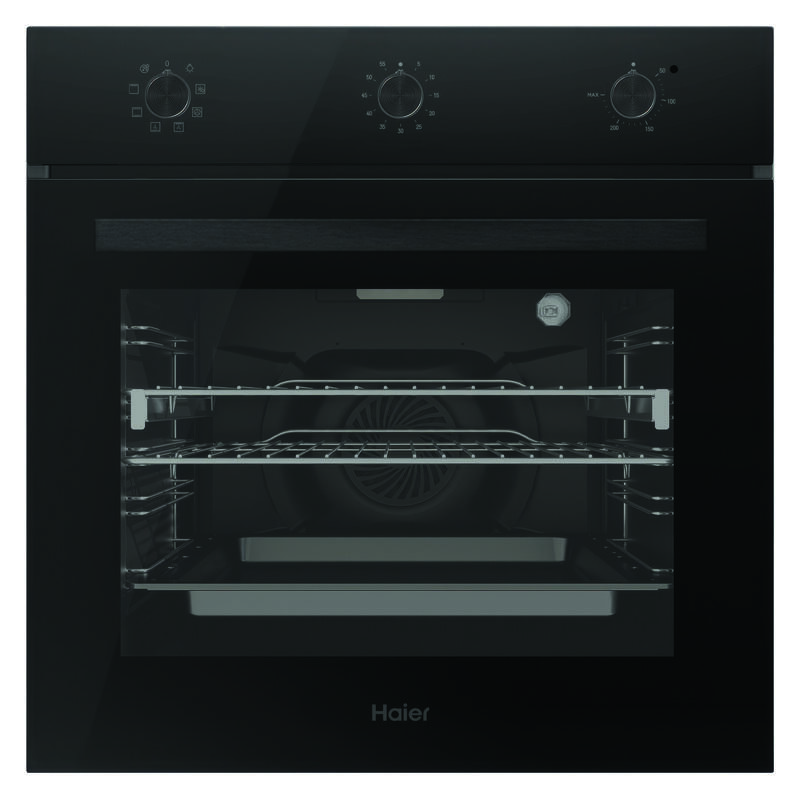 Haier 60cm 300 Series Built in Oven 10A Plug - Black