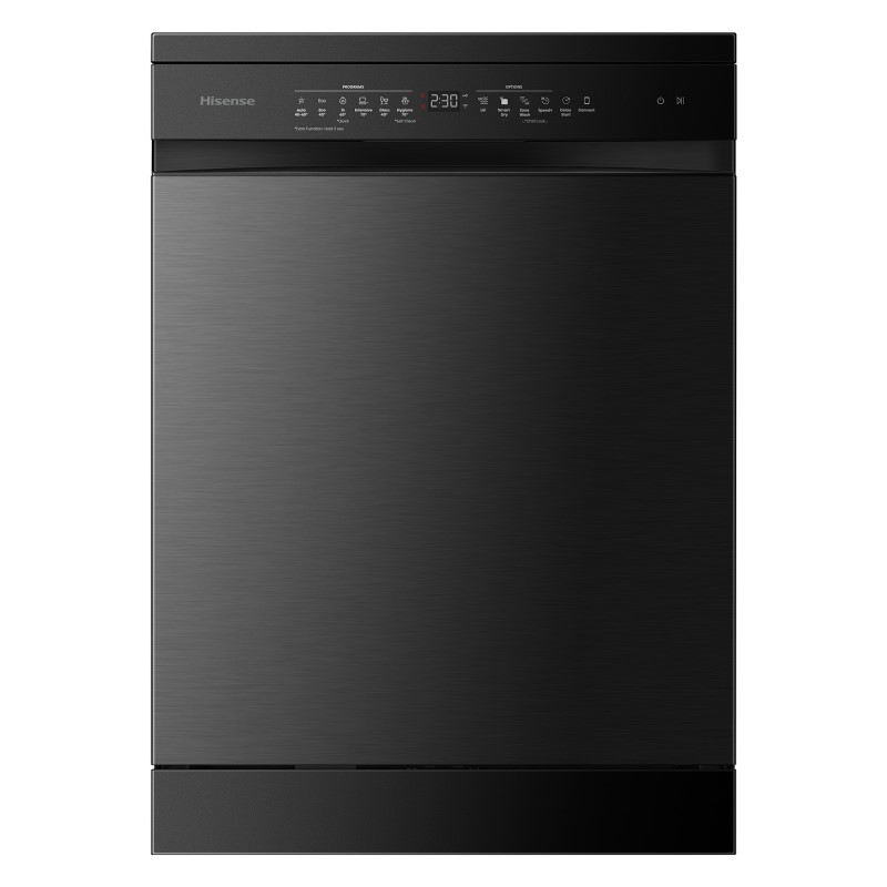 Hisense 60cm Freestanding Dishwasher with WIFI and Corner Wash - Dark Stainless Steel