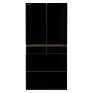 Hitachi 670L Multi-Drawer Fridge Freezer Crystal Black Glass