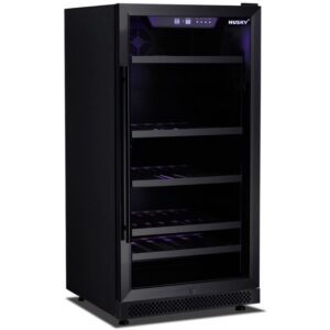 Husky Riserva 240L Dual Zone Freestanding Wine Fridge - Matte Black