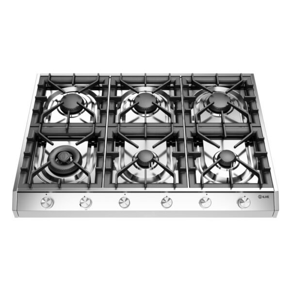 ILVE Professional 6 Burner Cooktop - Stainless Steel 90CM