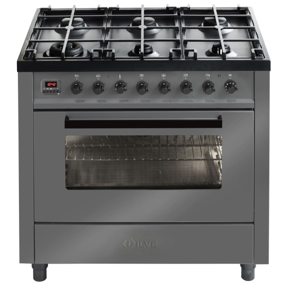 grey freestanding cooker