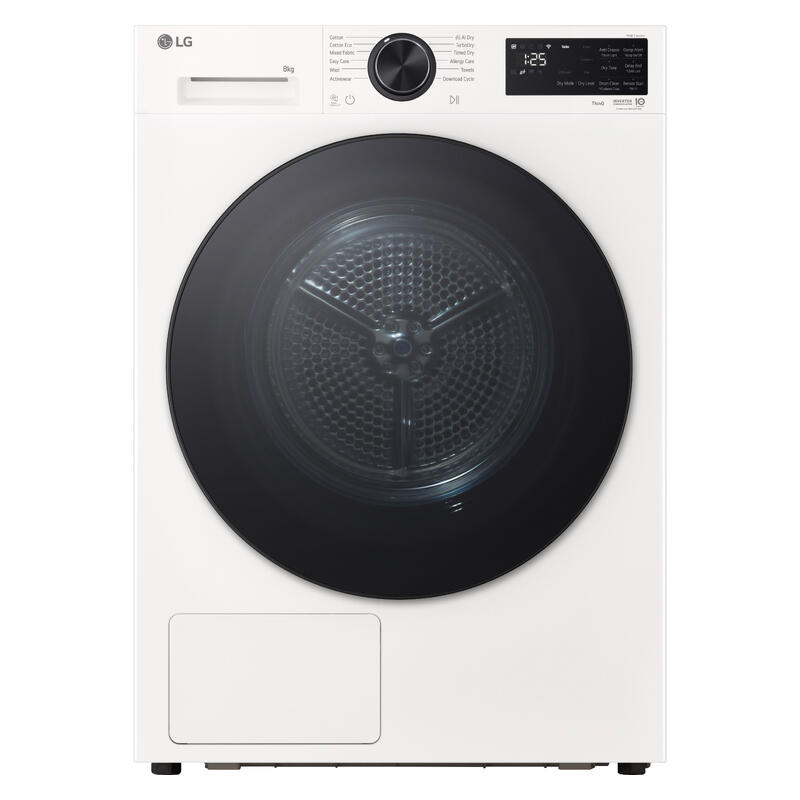 LG 8kg AI Heat Pump Condenser Dryer - White (Series 3)