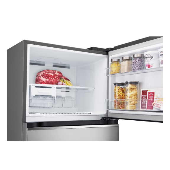 LG 375L Top Mount Fridge Freezer - Silver - Image 3