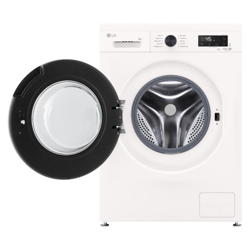 LG 8kg Front Load Washing Machine (Series 1) - Essence White - Image 2