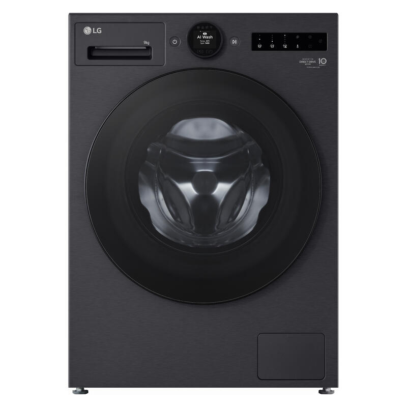 LG AI Front Load Washing Machine (Series 9) - Matte Black