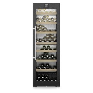 Liebherr 155 Bottle Dual Zone Freestanding Wine Cabinet - Black Steel