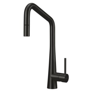 Oliveri Square Goose Neck Pull-Out Lead Free Mixer Tap - Black