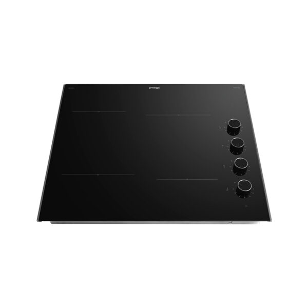Omega 60cm Ceramic Cooktop with Knob Control - Black - Image 2