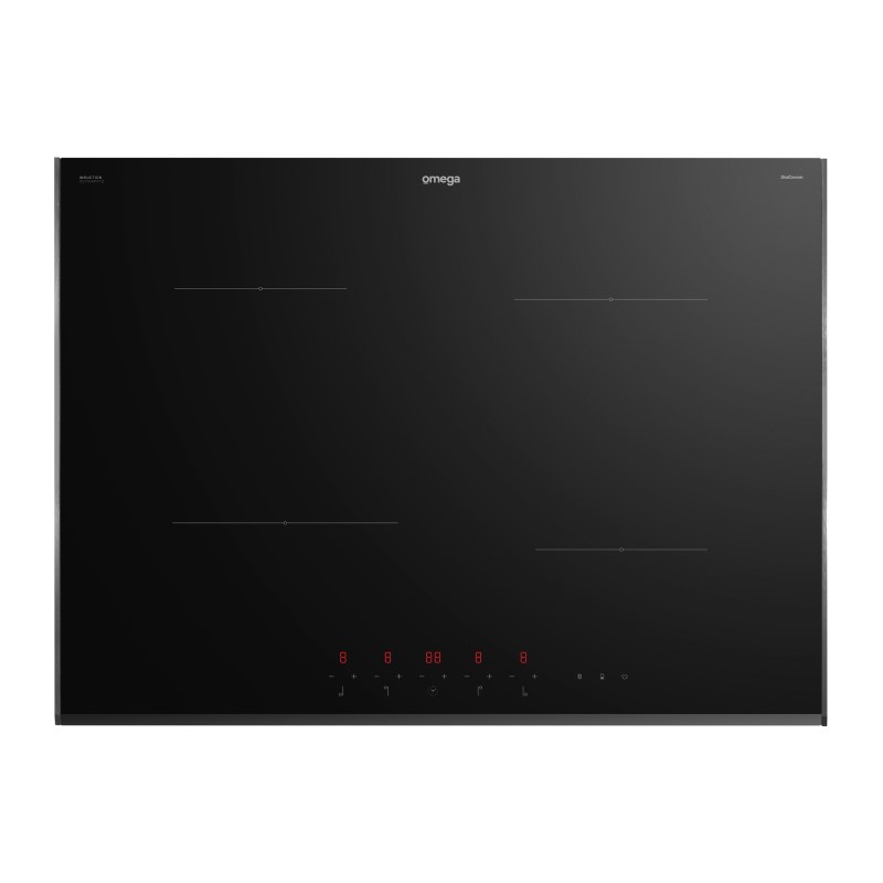 Omega 70cm 4 Zone Induction Cooktop - Black Glass