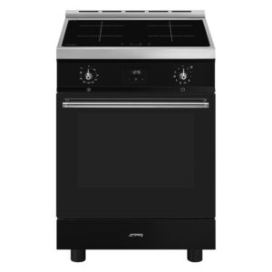 Smeg Classic Freestanding Cooker Induction Pyrolytic Gloss Black 60cm