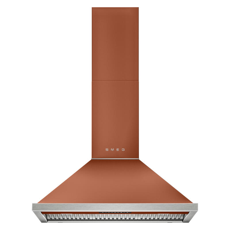 Smeg 90cm Portofino Canopy Rangehood - Amber Clay