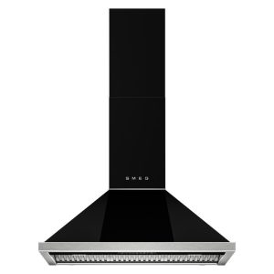 Smeg 90cm Portofino Canopy Rangehood - Black