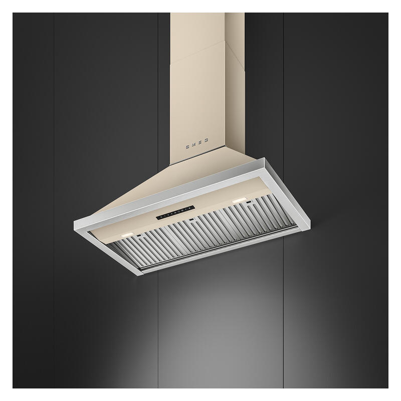 Smeg 90cm Portofino Canopy Rangehood - Moonlight - Image 2