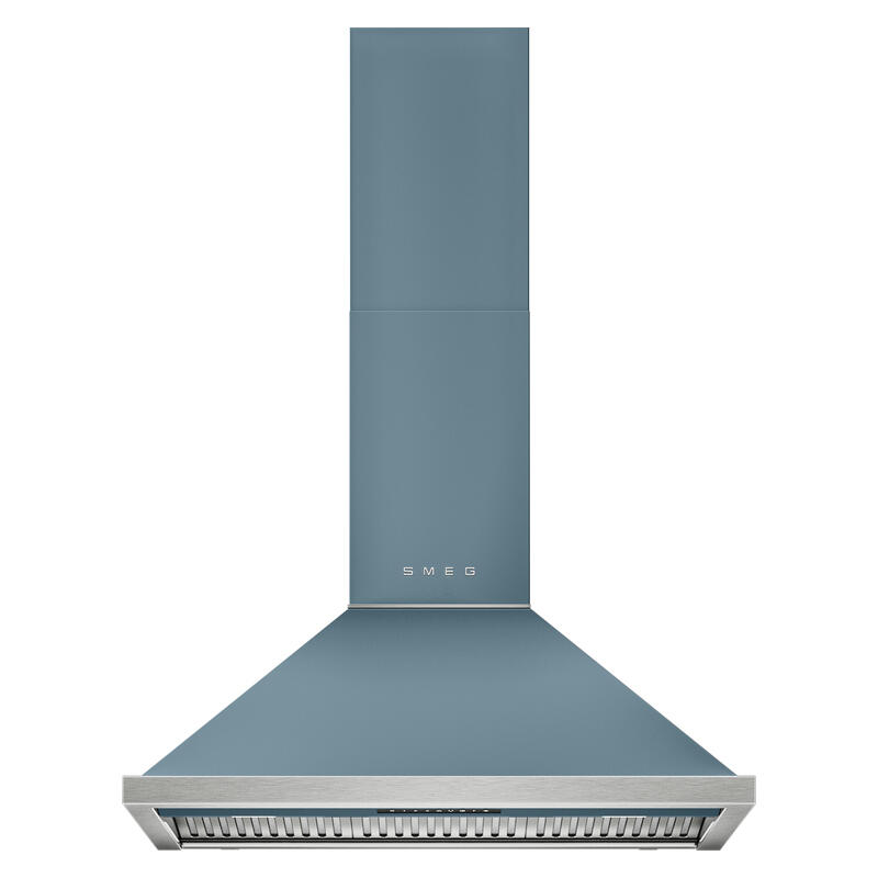 Smeg 90cm Portofino Canopy Rangehood - Storm Blue
