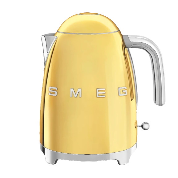 Smeg Retro Style 3D Logo Kettle Gold 1.7L Brisbane Appliance Sales DA