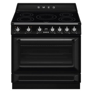 Smeg 90cm Victoria Induction Pyro Cooker - Black