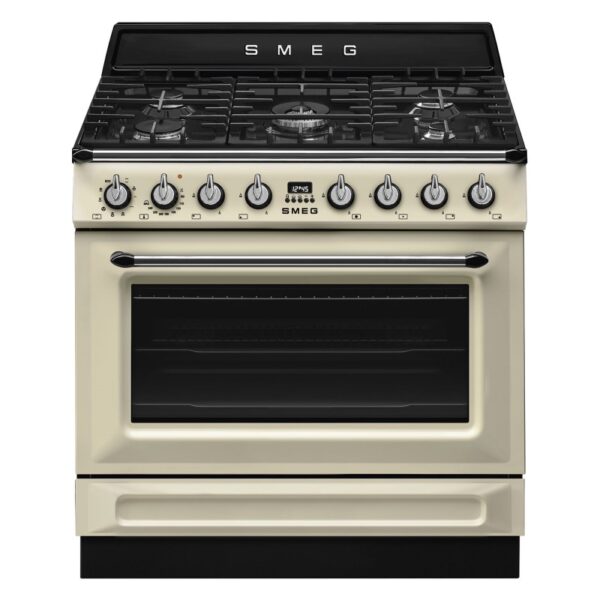 Smeg 90cm Victoria Cooker 5 9 Functions - Cream