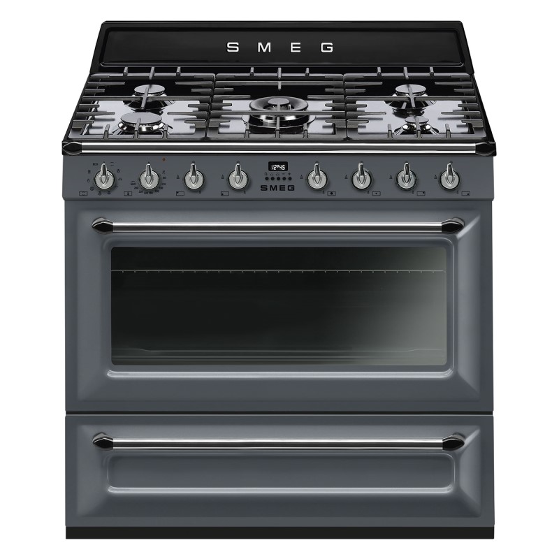 Smeg Victoria 90cm Dual Fuel Cooker Slate Grey Brisbane Appliance