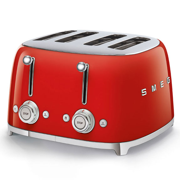 smeg-tsf03rdau 4-slot toaster - Brisbane Appliance Sales