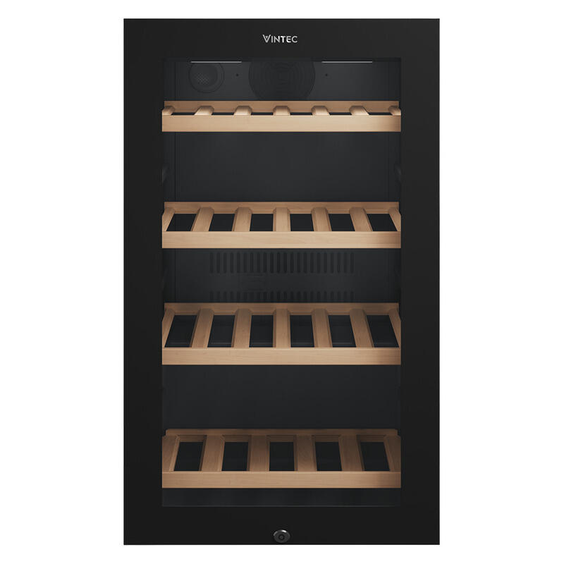 Vintec 35 Bottle Under-Counter Wine Fridge Cabinet - Black