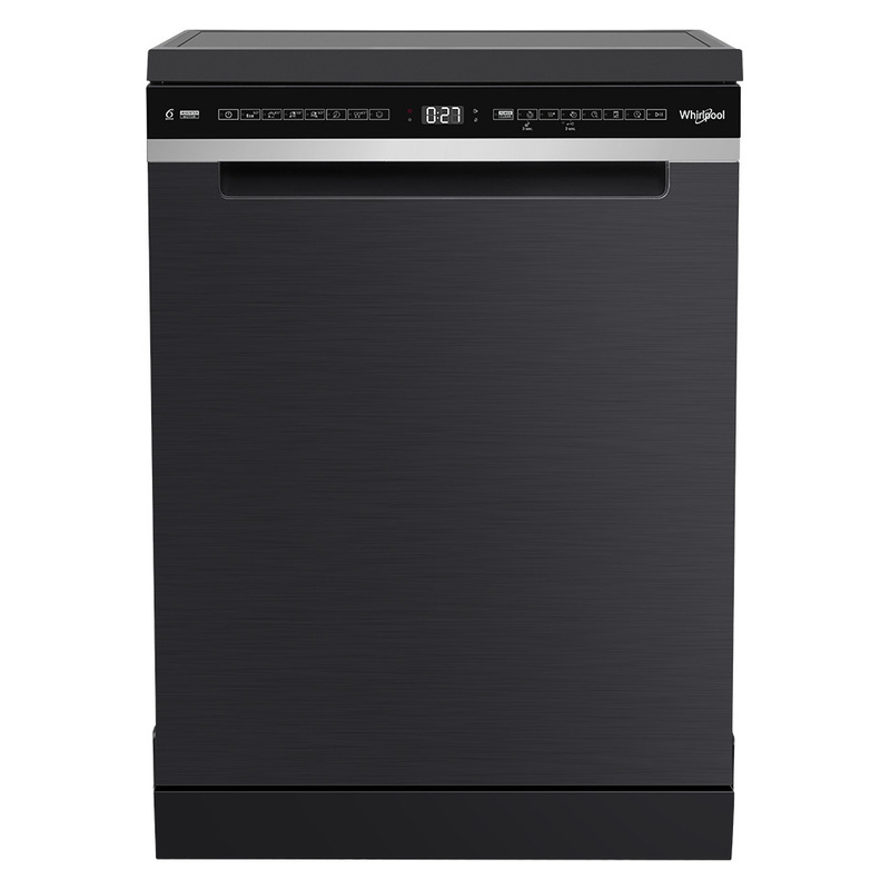 Whirlpool 60cm Freestanding Dishwasher - Black Stainless Steel